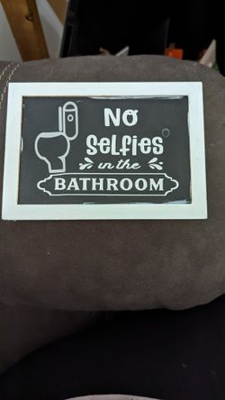 5X7 Wooden Bathroom Sign