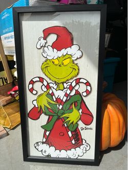 Christmas decor Dr Seuss Grinch picture