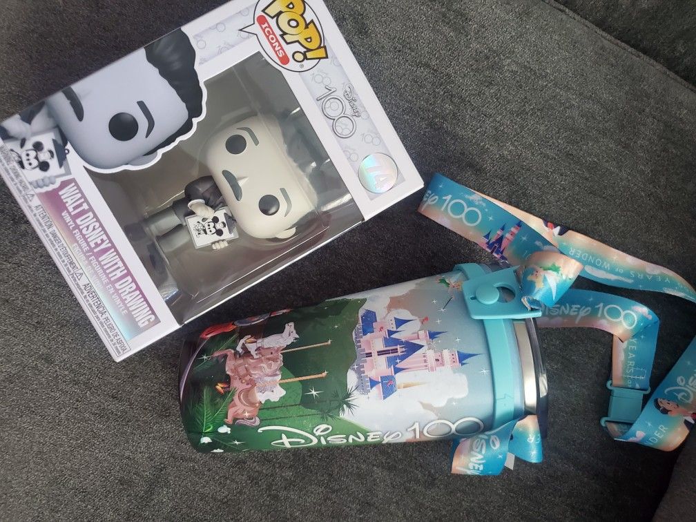 Disney Parks Stainless Steel Tumbler And Funko Set