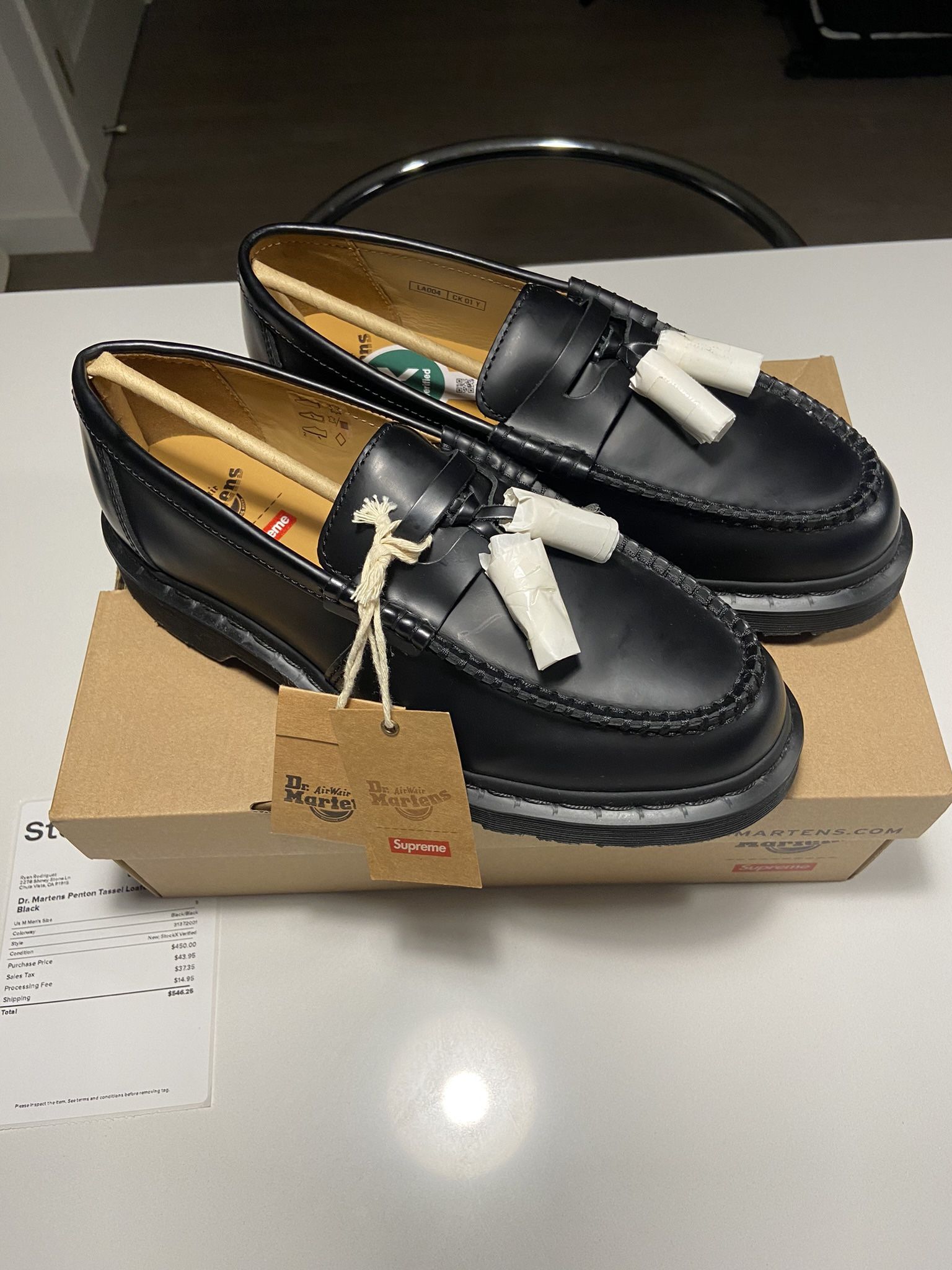 Supreme x Dr Marten Penton Tassel Loafers size 9M BRAND NEW Authentic