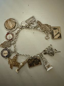 Vintage Sterling Silver Charm Bracelet