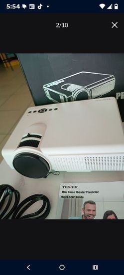 TENKER Native 1080P Projector, 7500L High Brightness Full HD Outdoor Movie Projector, 200" Giant Screen LCD Video Projector, Portable Mini Projector f