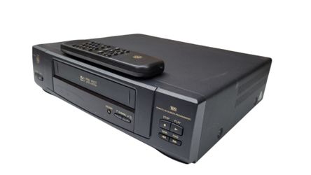Rare GE VG4053 High Quality 4-Head VCR with Remote Control - For Parts or Repair