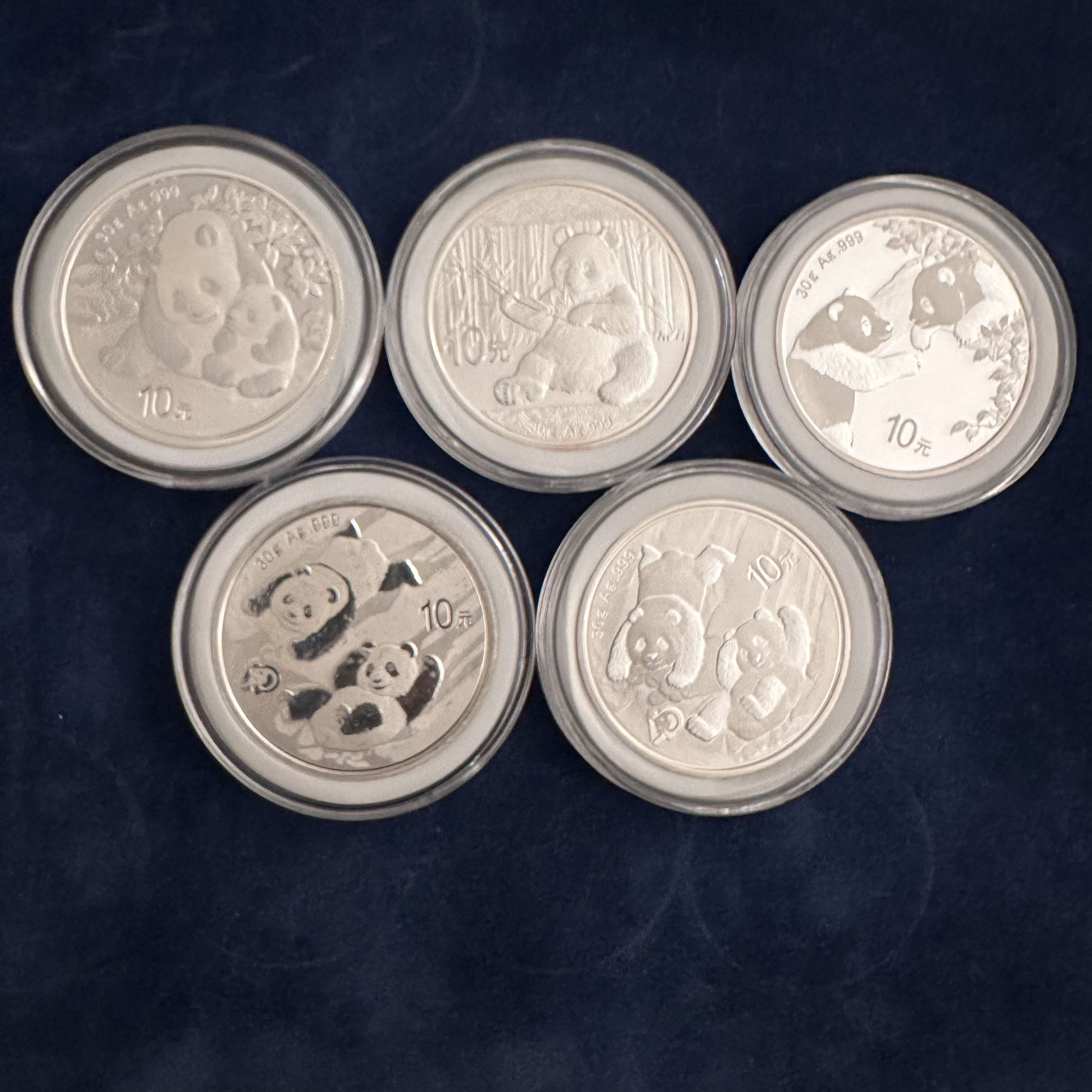 Chinese Panda 999 Silver Coins