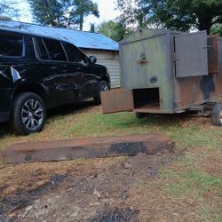 Mobile Trailer BBQ Grill 