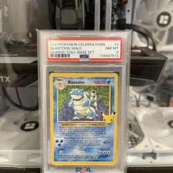 2021 Pokémon Celebration Blastoise #2 Halo PSA8