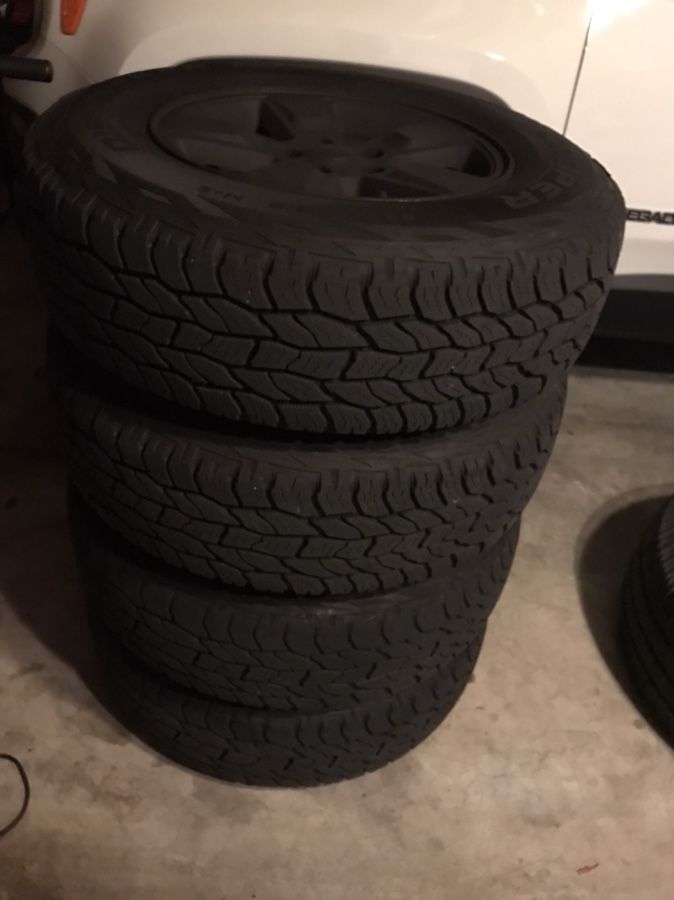 Jeep Tire Rim & Tire set of 4 (225/75/16) great tread still