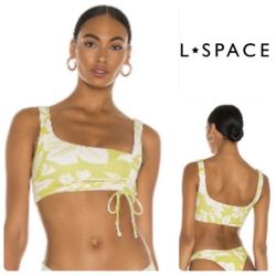 NEW!  L*Space Swimwear 'Wilder' Bikini Top in Havana Blooms