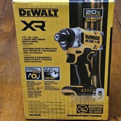 Dewalt 20V MAX XR Cordless Impact Driver (Tool Only) Brand New 