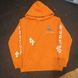 Orange Chrome Hearts Hoodie Size M