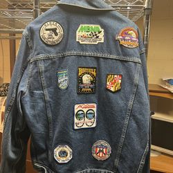 Gold Wing Blue Knights Jean Jacket