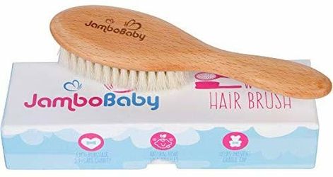 NEW JAMBO WOODEN BABY HAIR BRUSH SET