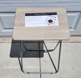 Brand NEW - Each & Every - Wood Folding TABLE *** : 19" L - 15" W - 26" H