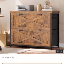 Home Office 2 Drawer Lateral 31.5" File Cabinets Storage Shelf