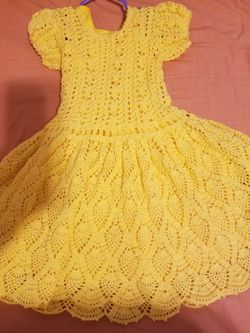 Vestido tejido para online niña de 4 años
