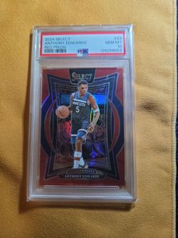 2024-25 Panini Select Anthony Edwards #23 (Red Prizm / Die-Cut) 20/199