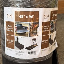 MSI Black 48 in. x 96 in. Indoor/Outdoor Anti-Fatigue Rubber Utility Mat