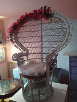 Vintage peacock chair