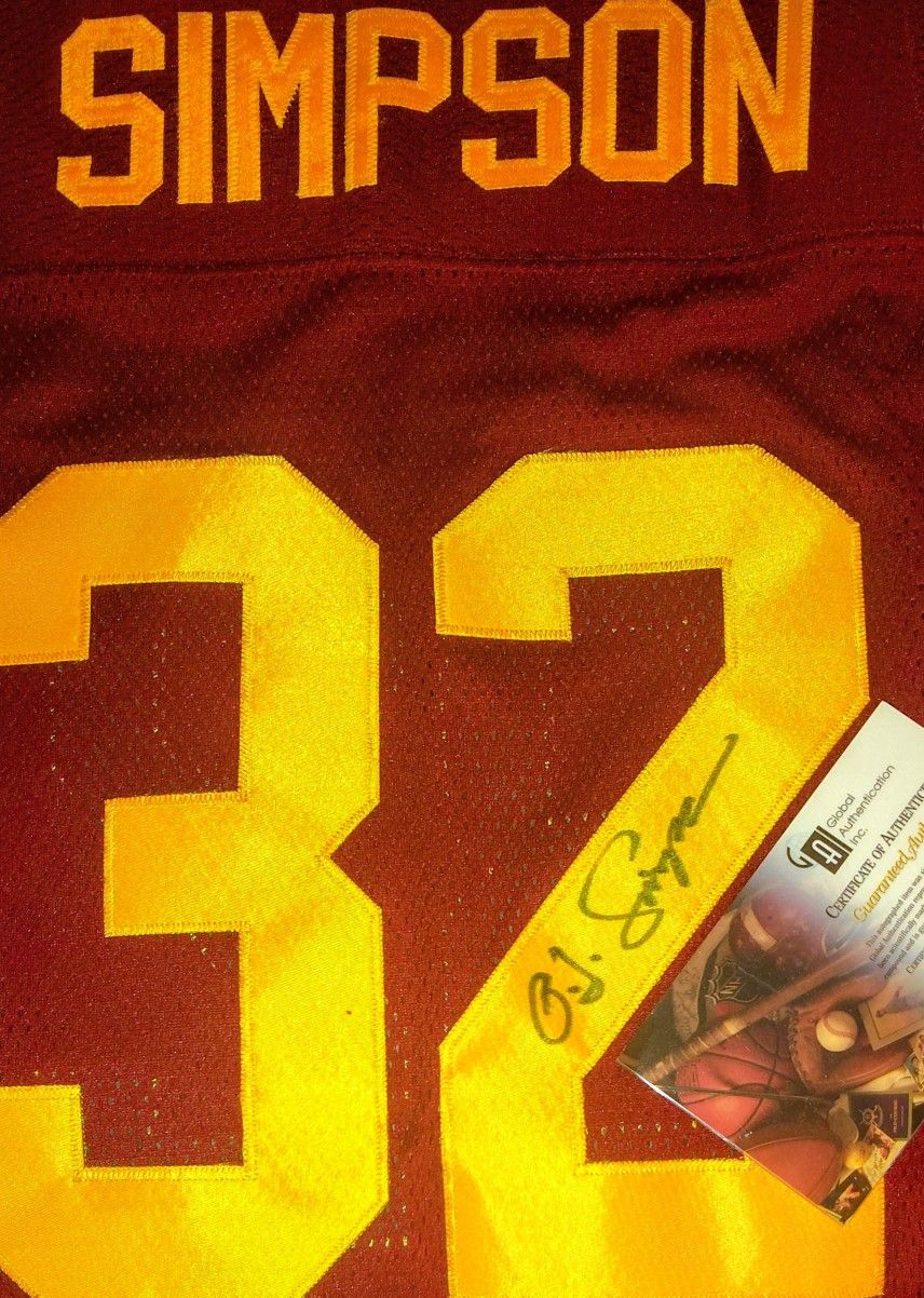 O.J. Simpson Real Authentic Jersey with Original signature. 
