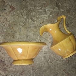Vintage Bowl & Pitcher Wall Pieces