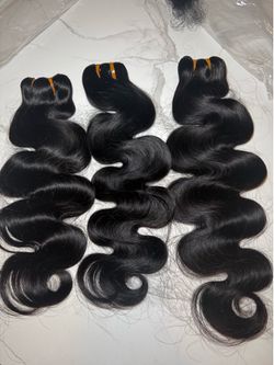 15A Raw Indian Human Hair Bundles Body Wave Bundles Human Hair,Triple Lifespan Virgin Remy Hair,No Tangle Shedding,Keep Texture Silky Soft After Multi