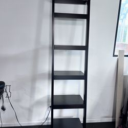 Dark Brown Crate and Barrel Ladder Shelf 