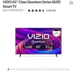 VIZIO 65" Class Quantum Series QLED Smart TV / Mount Included 