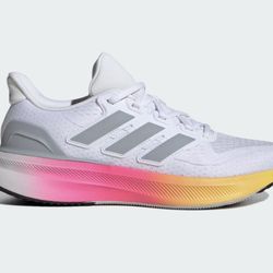Adidas Ultrarun 5 Men`s Running Shoes White Pink Orange Size 10