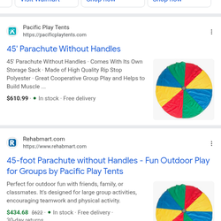 Used play 45ft parachute 150 OBO need gone  80 steals it before 03/12/2026