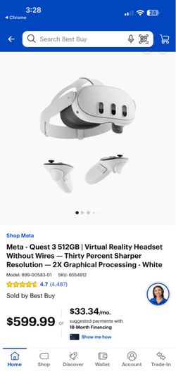 Meta Quest 3 512GB VR Headset White