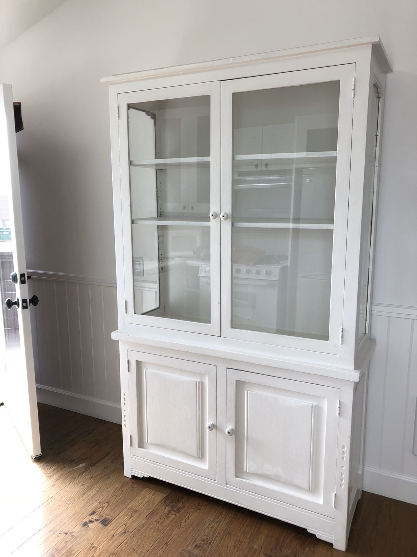 Antique Farmhouse Cabinet Hutch