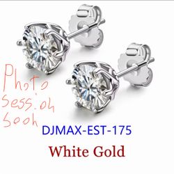 VVS1 Moissanite earrings 1CT GRA certified