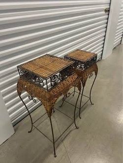 2 accent tables . Different sizes both amazing condition