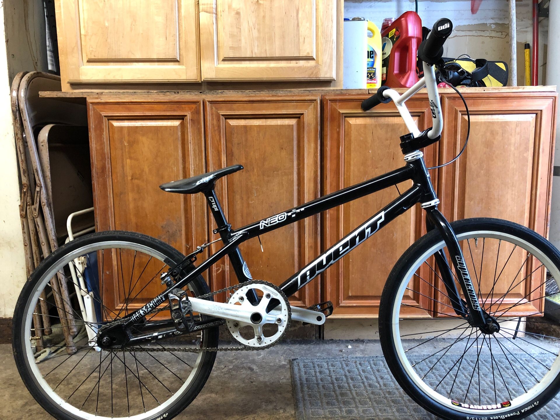 BMX racing bike. Avent Neo Expert XL frame. Redline wheels. Supercross forks.