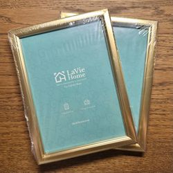 Price for both) 5x7 Gold Picture Frames