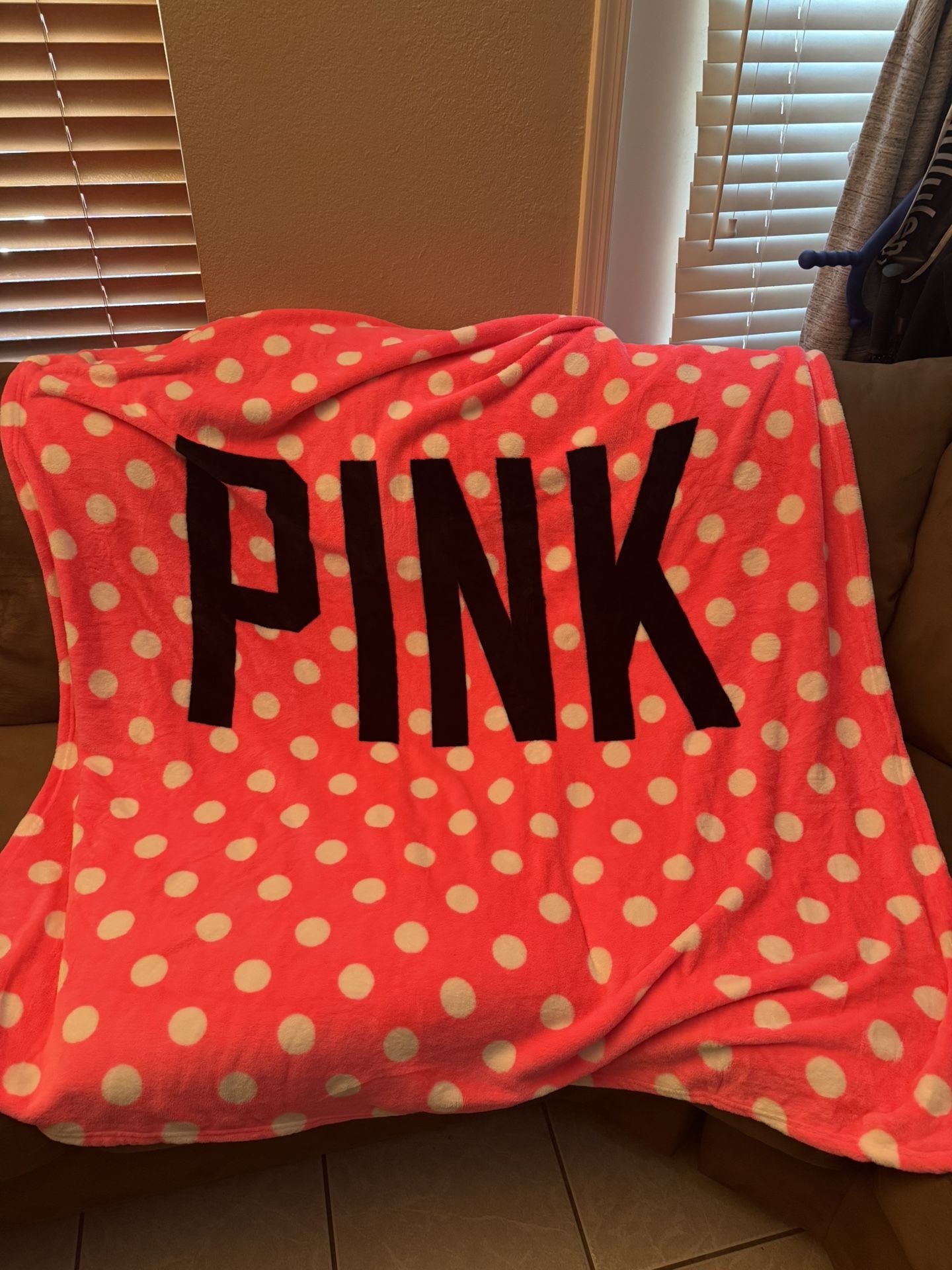 PINK Polka Dot Blanket -Victoria’s Secret