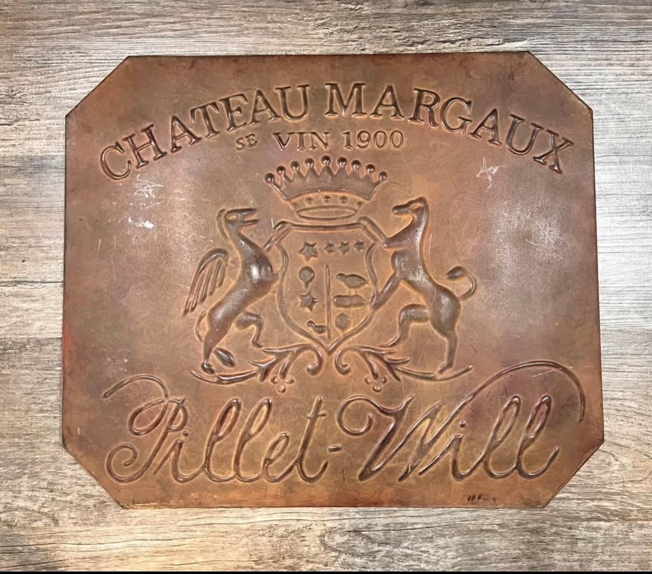 Chateau Margaux Pillet-Will Hanging Wall Plaque
