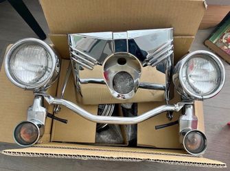 Brand New OEM headlight, spotlights, & headlight tin with LED Lights