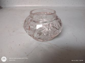 Antique Art Deco Cut Glass Bowl 