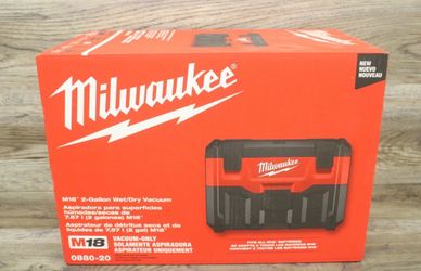 Milwaukee M18 Wet/Dry Vacuum 2 Gallon Cordless Hepa 18V 0880-20