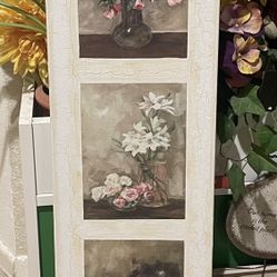 Floral 3-Panel Wall Art 8”