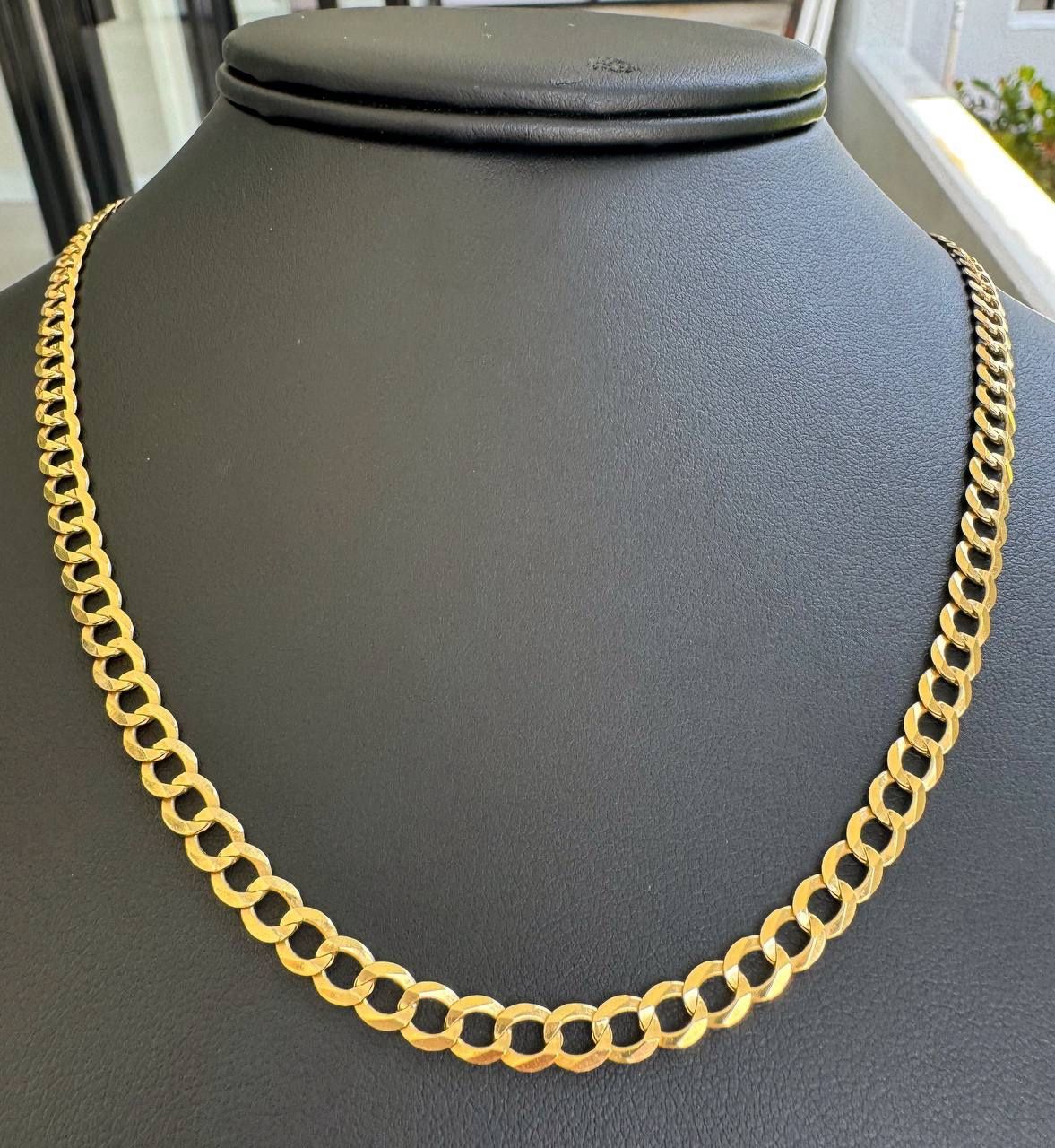 Jewelry 14k yellow gold necklace chain curb 20.50" 4.70mm 12.50 grams