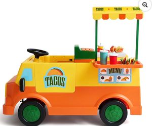 12 V Kids Ride-On Taco Truck Toy with Accessories