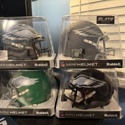 4 Philadelphia Eagles Speed Mini Helmet Riddell NFL Licensed