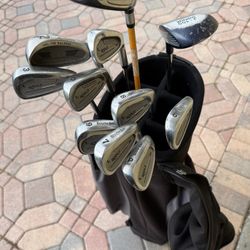South Bay Royale Golf Bag With Dividers 2 Drivers, 9 Irons And 8 Golf Balls