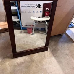 Rectangular Wooden Frame Mirror