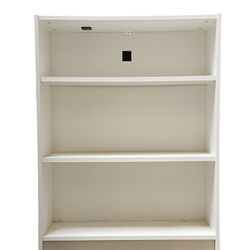 White Veneer 3 Shelf Bookcase 