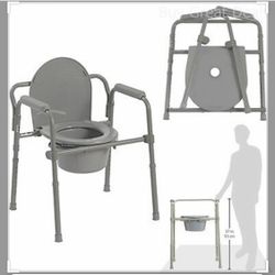 Medical Commode Bedside Folding Toilet Seat Portable Home Travel Handicap Safety