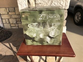 27 piece punch bowl set
