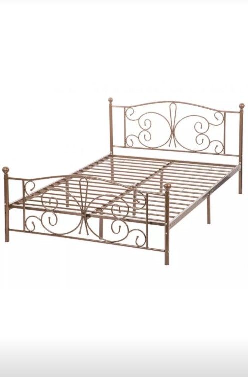 Full size bed frame and foundation